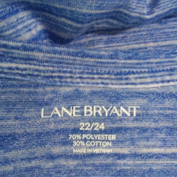 Lane Bryant 3/4 Sleeve V Neck Tee Side Gathers - Picture 2 of 8